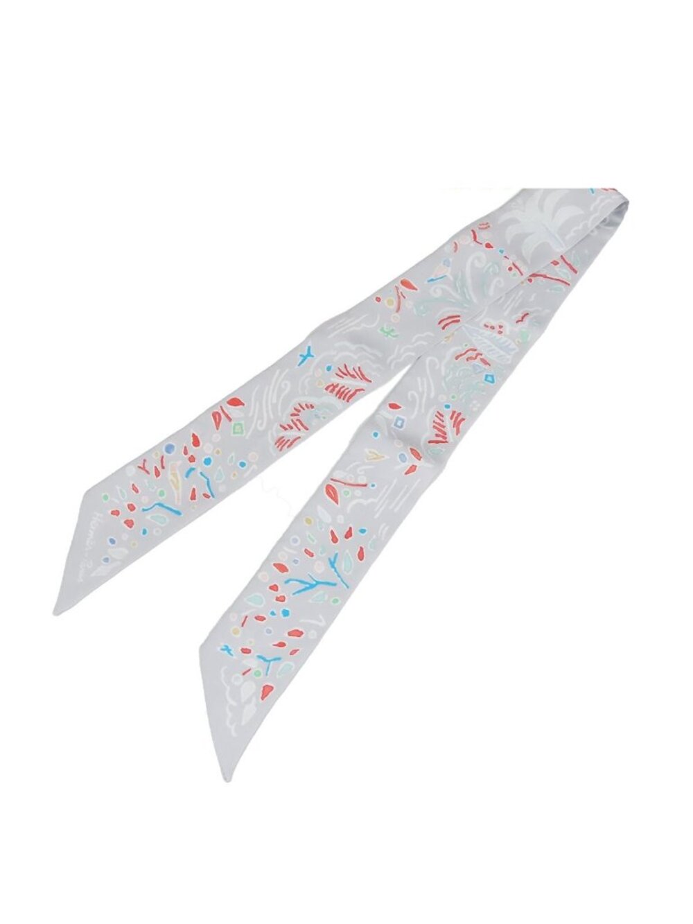 Hermes Twilly Gripere Multicolor Silk Isola DI Primavera Spring Island Scarf - Picture 1 of 8